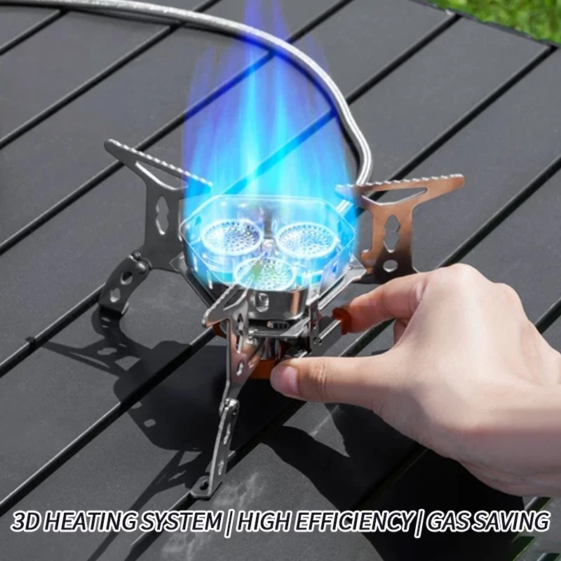 Camping Cooking Trangia - Three-Head Gas Stove Portable Camping, Travel