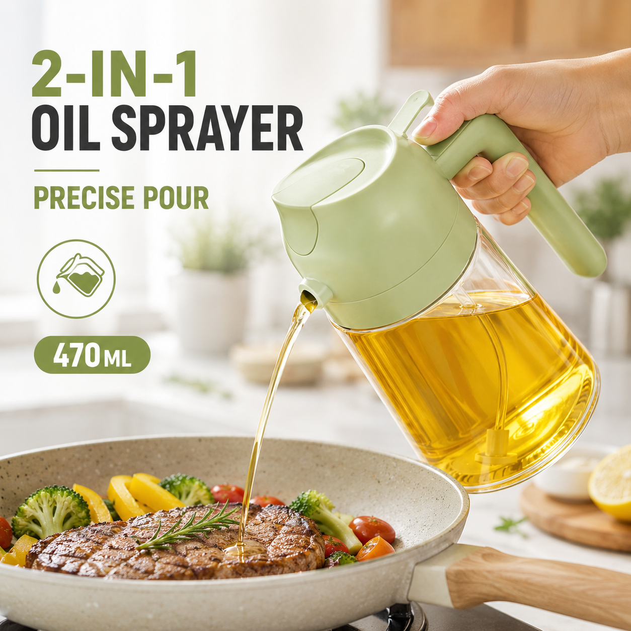 Camping Cooking Bbq - 2 in 1 Olive Oil Sprayer