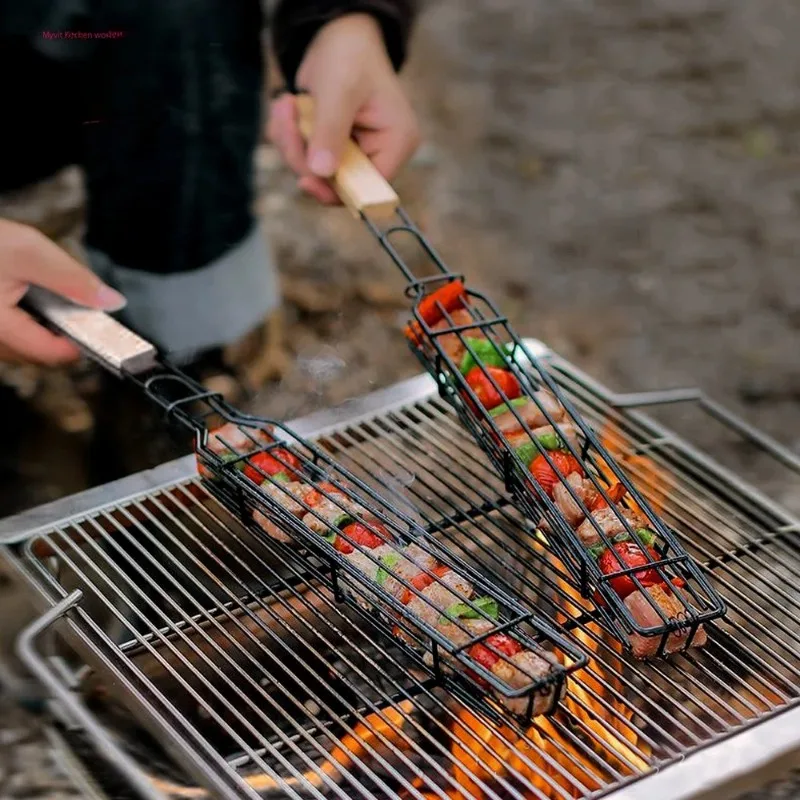 Nesting Camping Cooking Set - 2/3 pcs Grill Baskets Stainless Steel