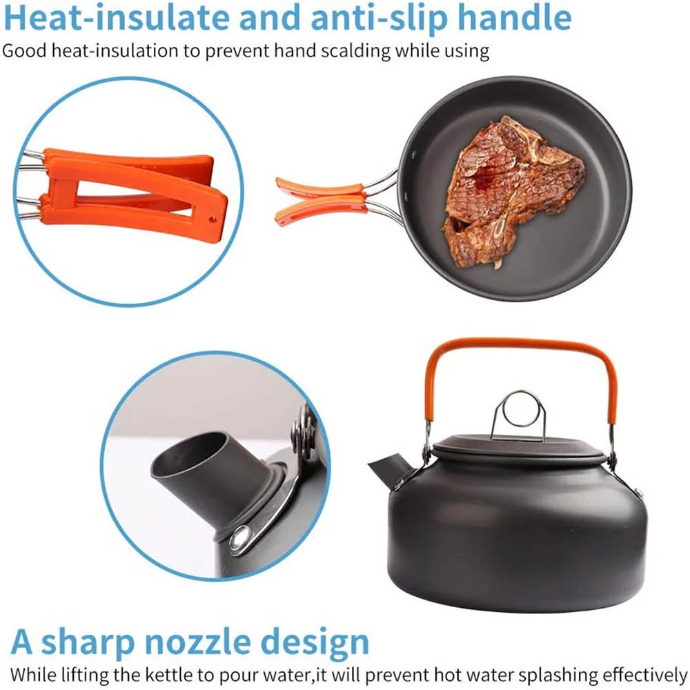 Outdoor camping cooking set, n - Nesting Camping Cooking Set ulasan dan harga