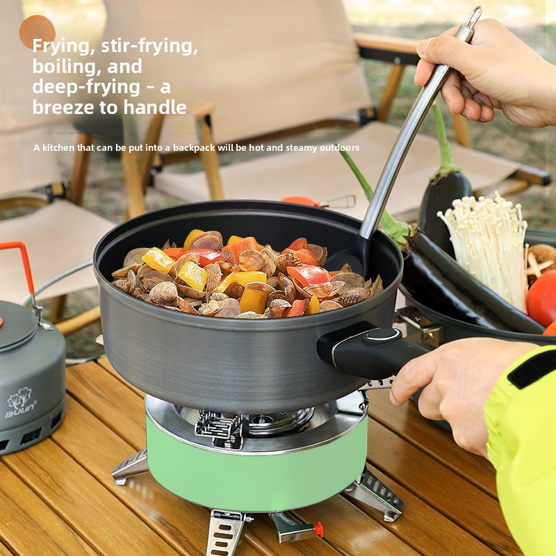 Bulin non-stick pan Outdoor no - Camping Cooking Frying Pan ulasan dan harga