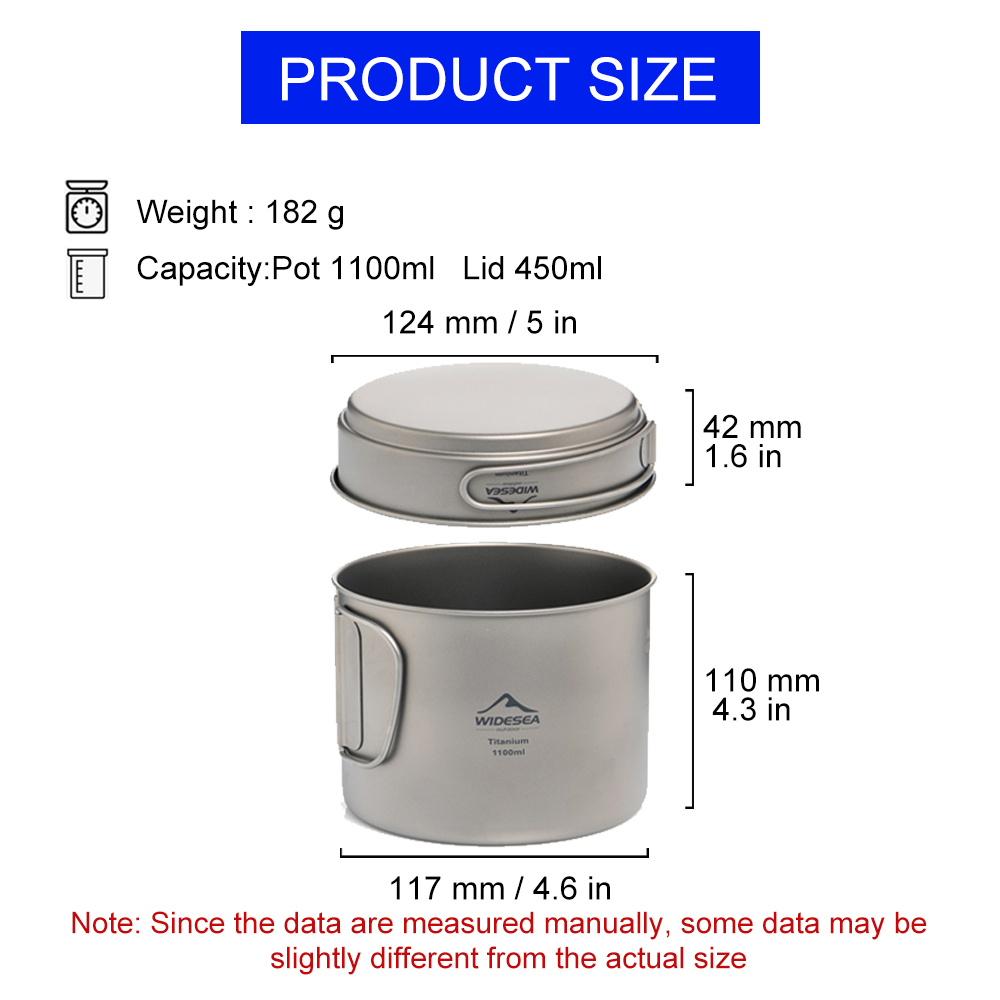 Widesea Ultralight Titanium Ca - Mess Kit Titanium ulasan dan harga