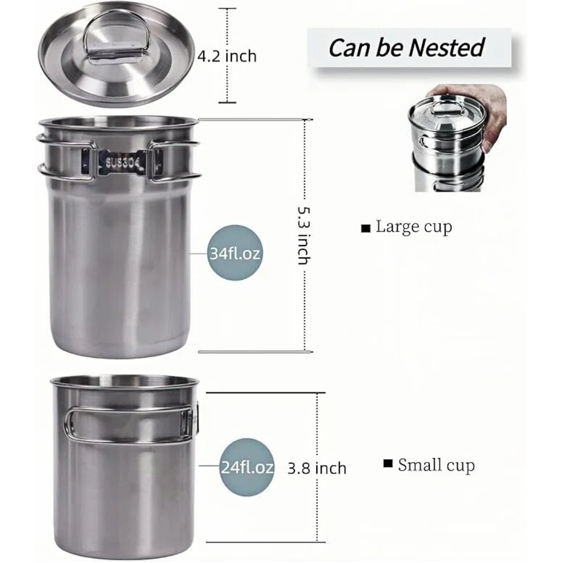 Foldable Camping Cups Mugs Cam - Camping Hiking Cooking ulasan dan harga