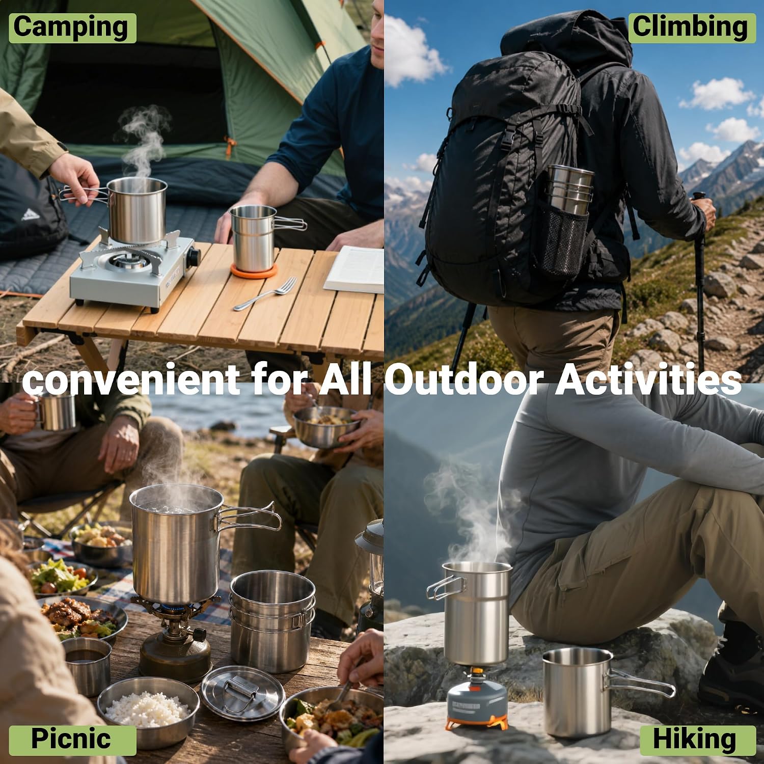 Foldable Camping Cups Mugs Cam - Camping Hiking Cooking ulasan dan harga
