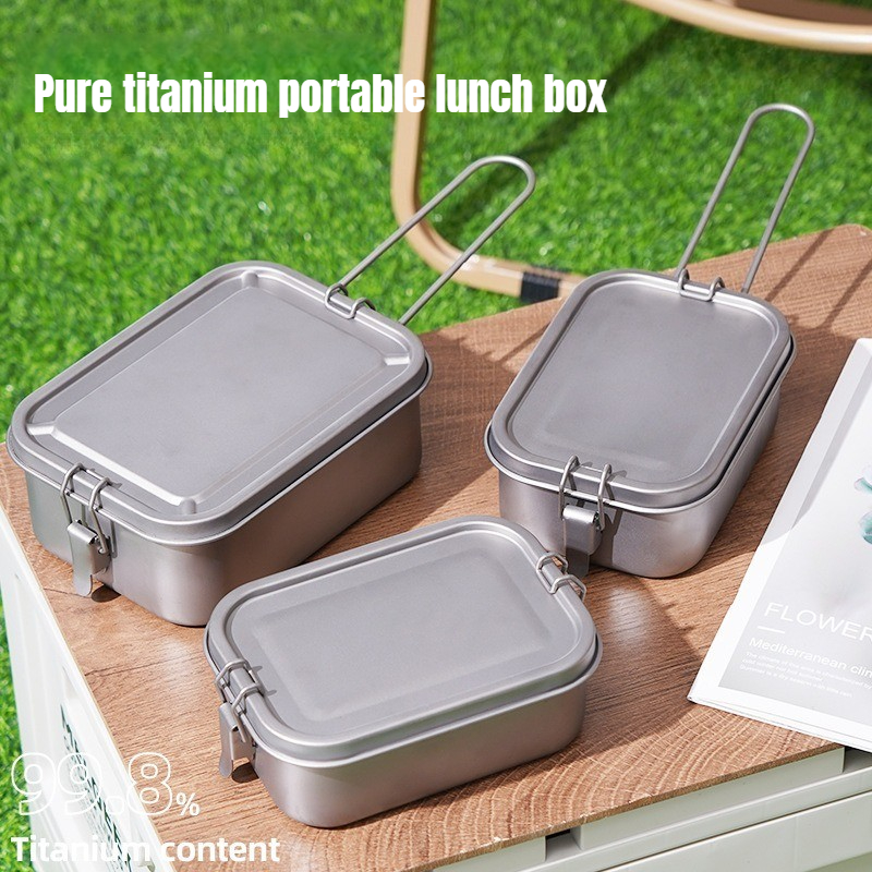 800/1200ml Lunch Box 304 Stain - Mess Kit Titanium ulasan dan harga