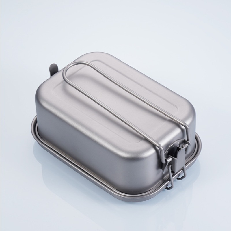 800/1200ml Lunch Box 304 Stain - Mess Kit Titanium ulasan dan harga