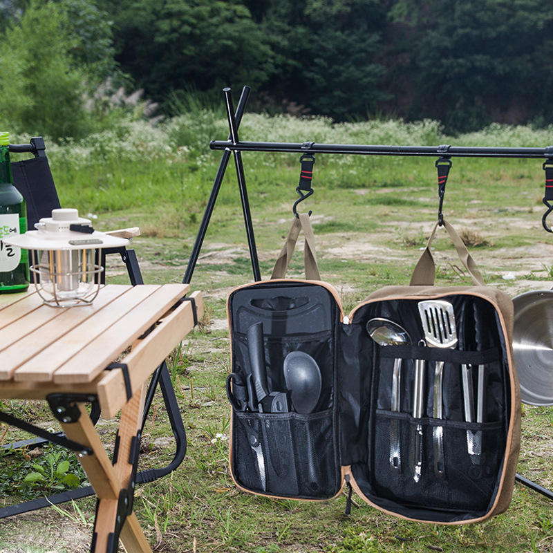 8pcs Camping Kitchen Cookware  - Camping Cooking Roll ulasan dan harga