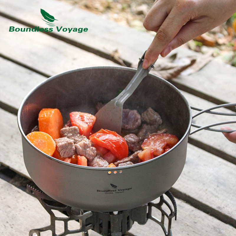 Boundless Voyage Titanium Stea - Camping Cooking Frying Pan ulasan dan harga