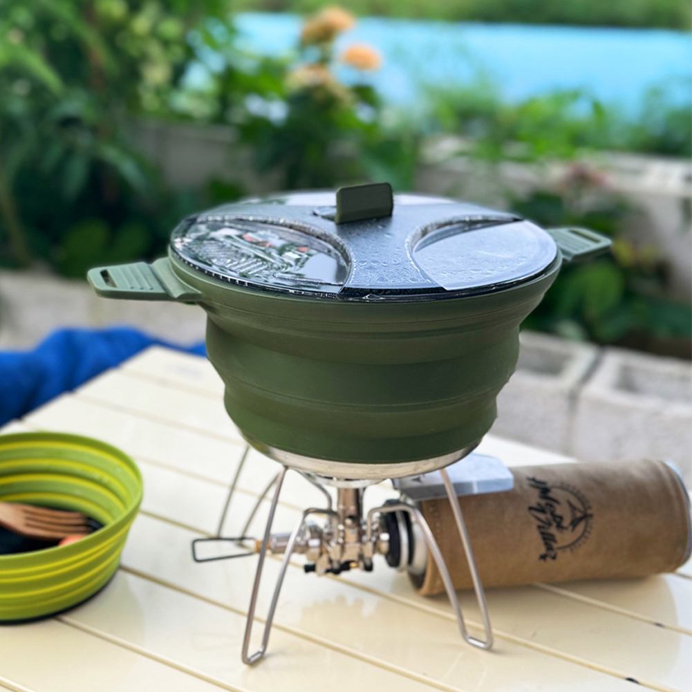 Outdoor Camping Folding Pot, S - Camping Hiking Cooking ulasan dan harga