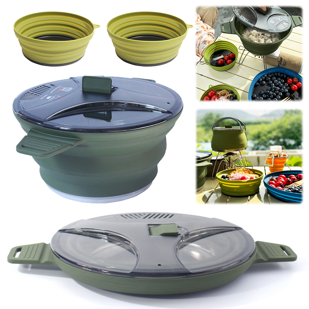 Outdoor Camping Folding Pot, S - Camping Hiking Cooking ulasan dan harga