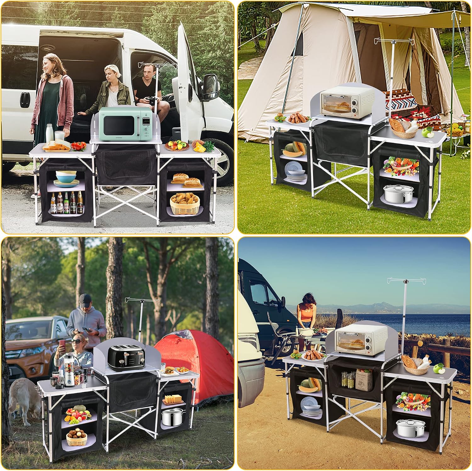 Folding Camping Kitchen Table  - Camping Cooking Bag ulasan dan harga