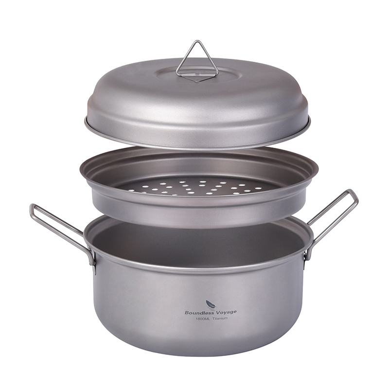 Boundless Voyage Titanium Stea - Camping Hanging Cooking Pot ulasan dan harga