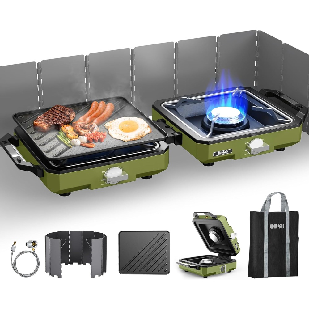 2 Burner Propane Camping Stove - Camping Cooking Frying Pan ulasan dan harga