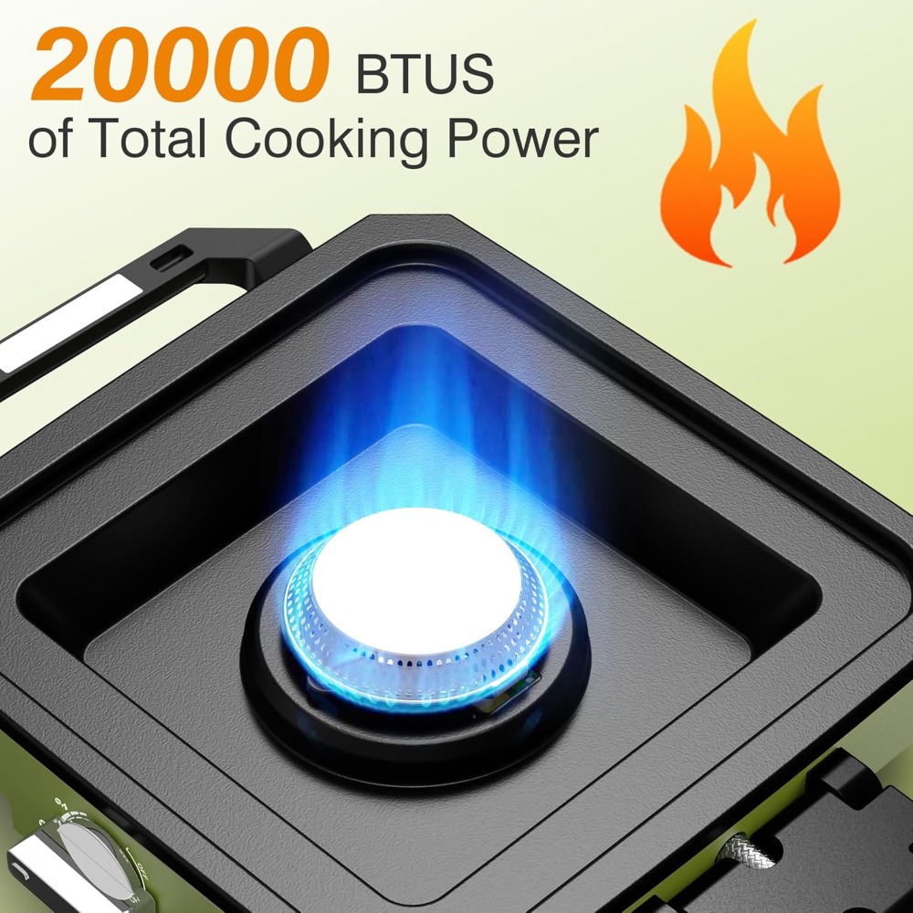2 Burner Propane Camping Stove - Camping Cooking Frying Pan ulasan dan harga