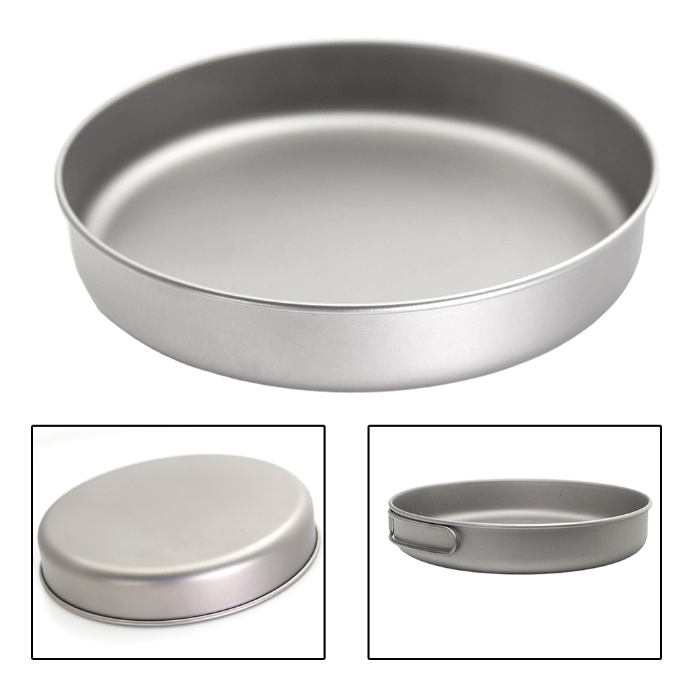 Ultralight Pure Ti Frypan Pot  - Camping Cooking Frying Pan ulasan dan harga