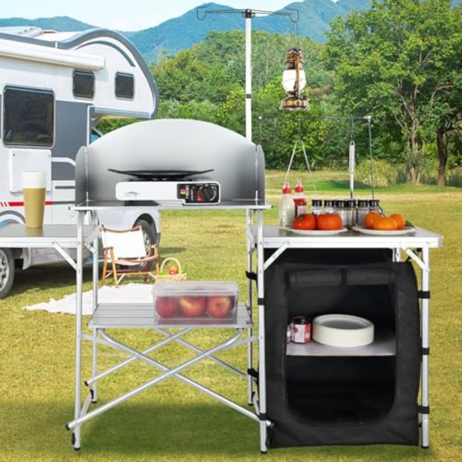 Camping Kitchen Table, Folding - Camping Cooking Bag ulasan dan harga