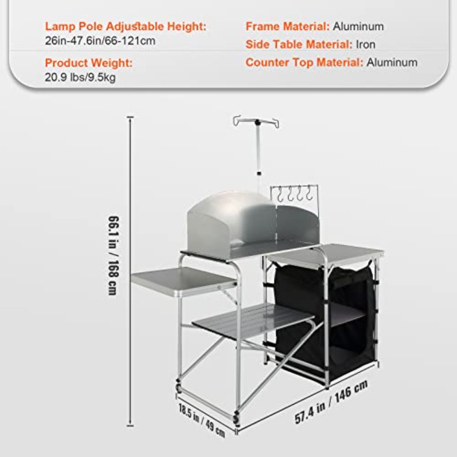 Camping Kitchen Table, Folding - Camping Cooking Bag ulasan dan harga