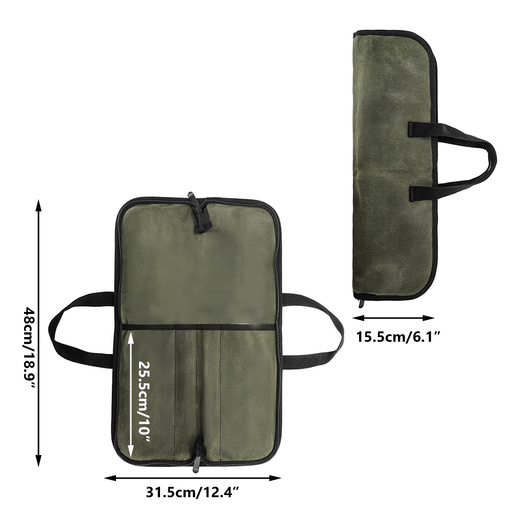 Waxed Canvas Knife Roll Bag Mu - Camping Hiking Cooking ulasan dan harga
