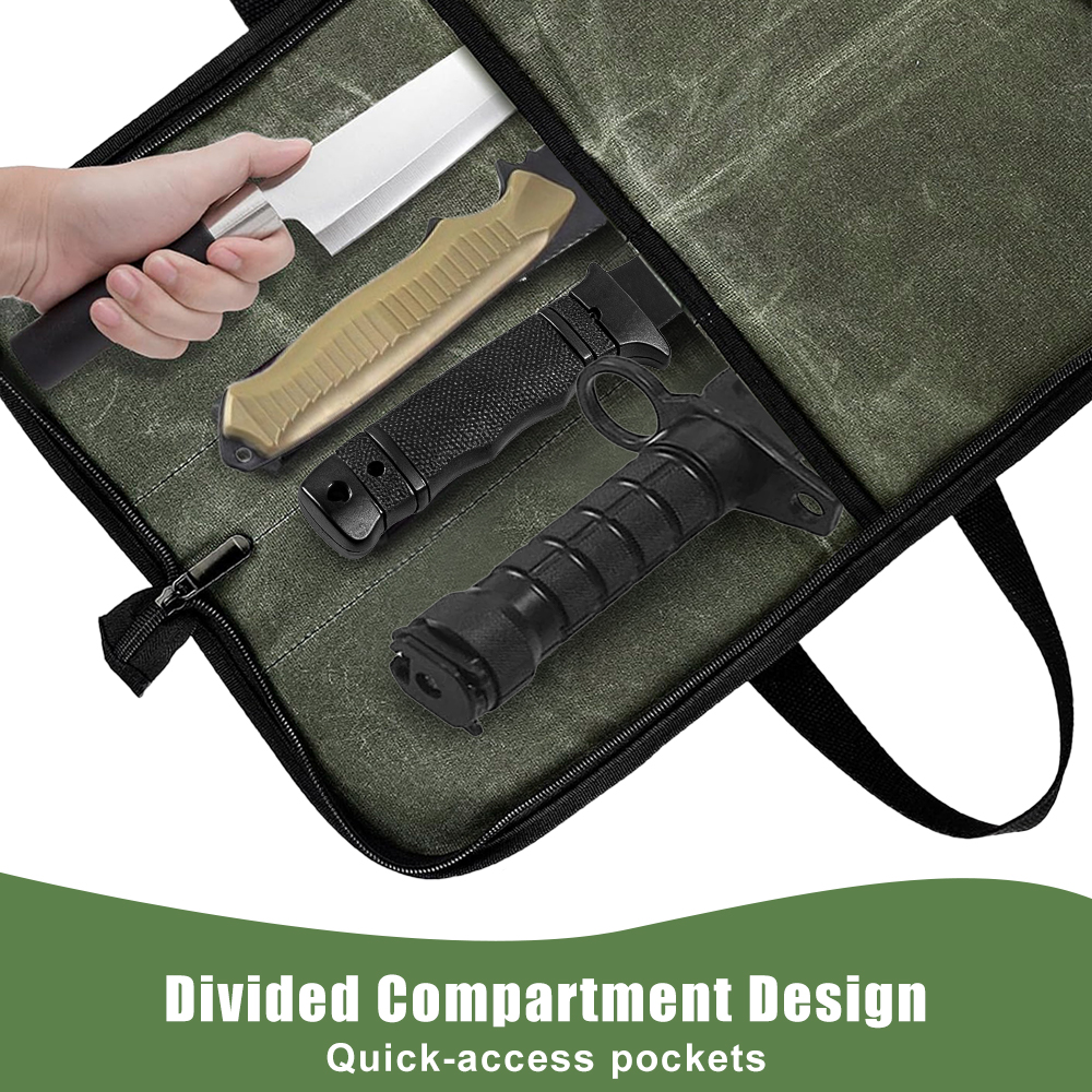 Waxed Canvas Knife Roll Bag Mu - Camping Hiking Cooking ulasan dan harga