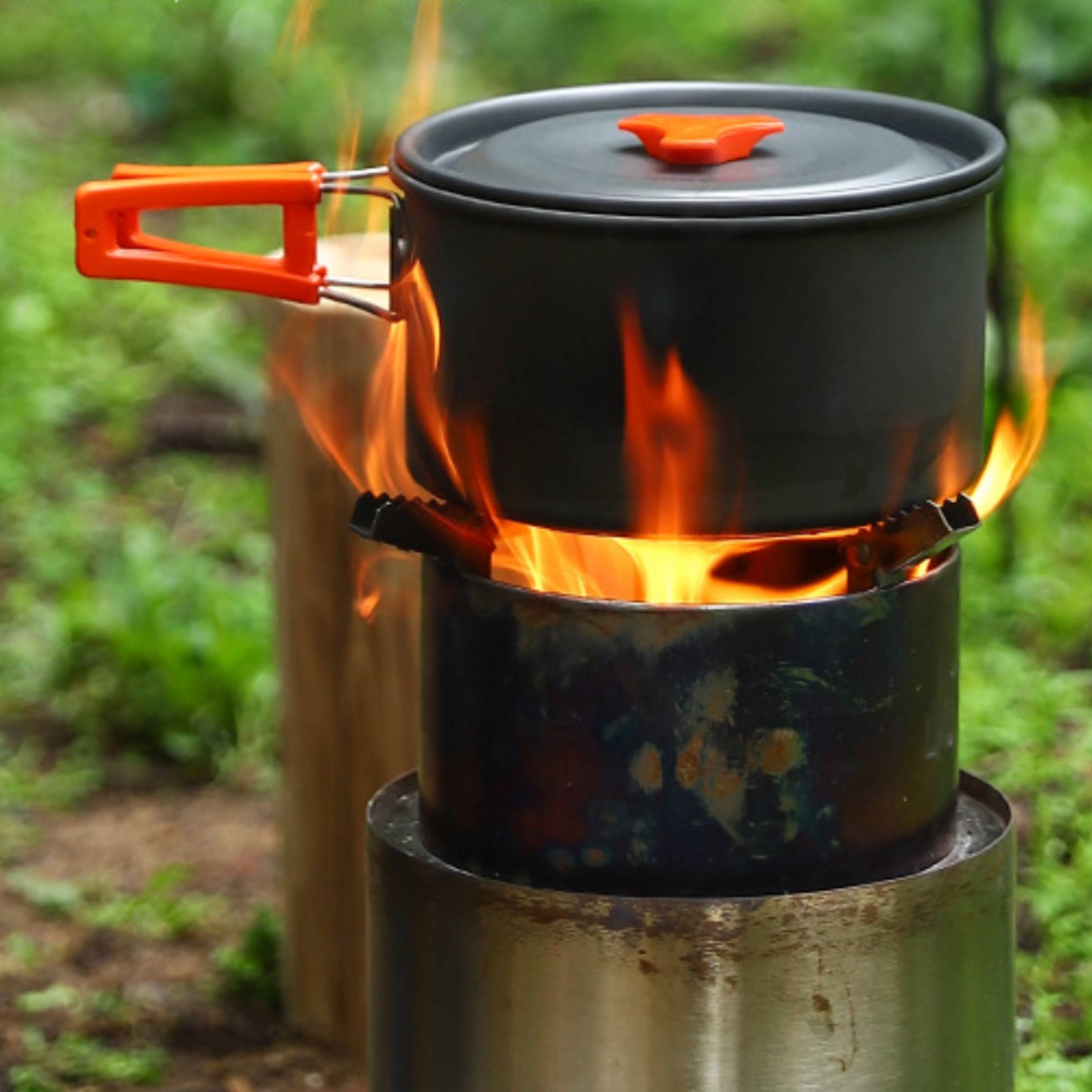 Camping Pot and Kettle Set Nes - Nesting Camping Cooking Set ulasan dan harga