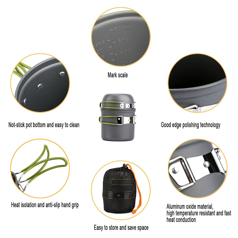 Ultralight Camping Pots Cookwa - Camping Cooking Roll ulasan dan harga