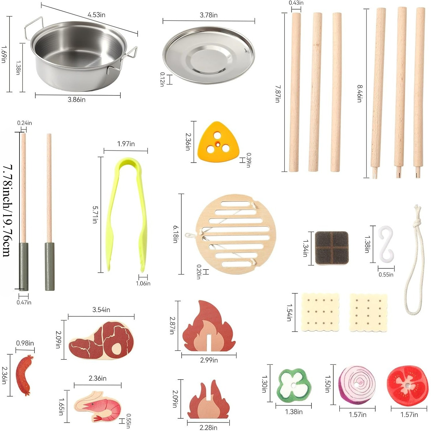 Wooden Kids Camping Toy Set Ca - Camping Cooking Kids ulasan dan harga