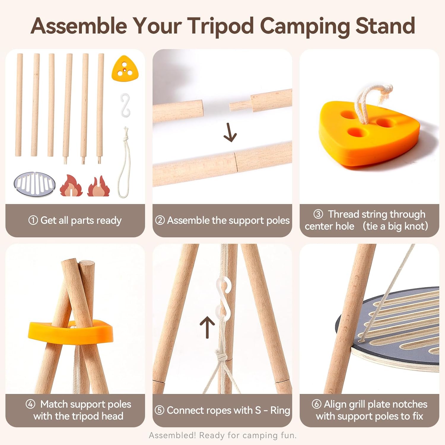 Wooden Kids Camping Toy Set Ca - Camping Cooking Kids ulasan dan harga