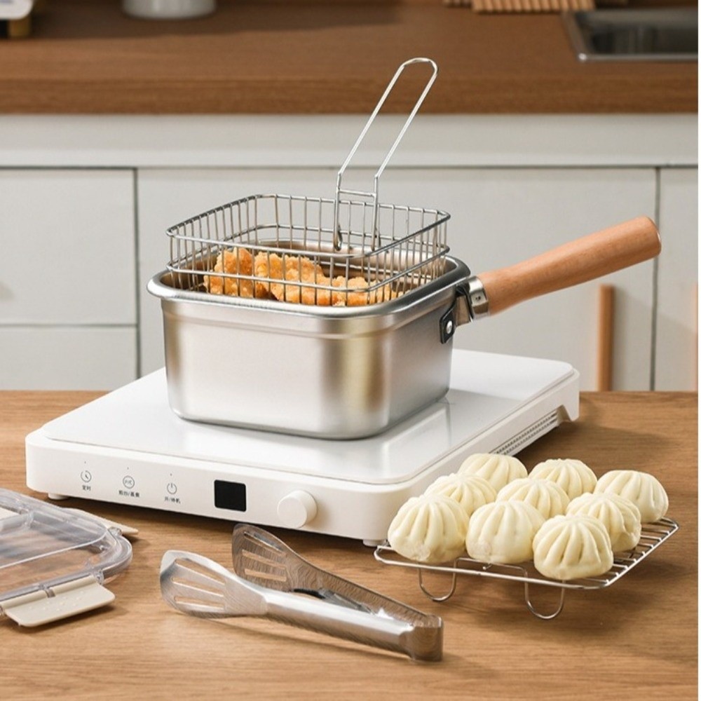 Portable Stainless Steel Fryin - Camping Cooking Frying Pan ulasan dan harga