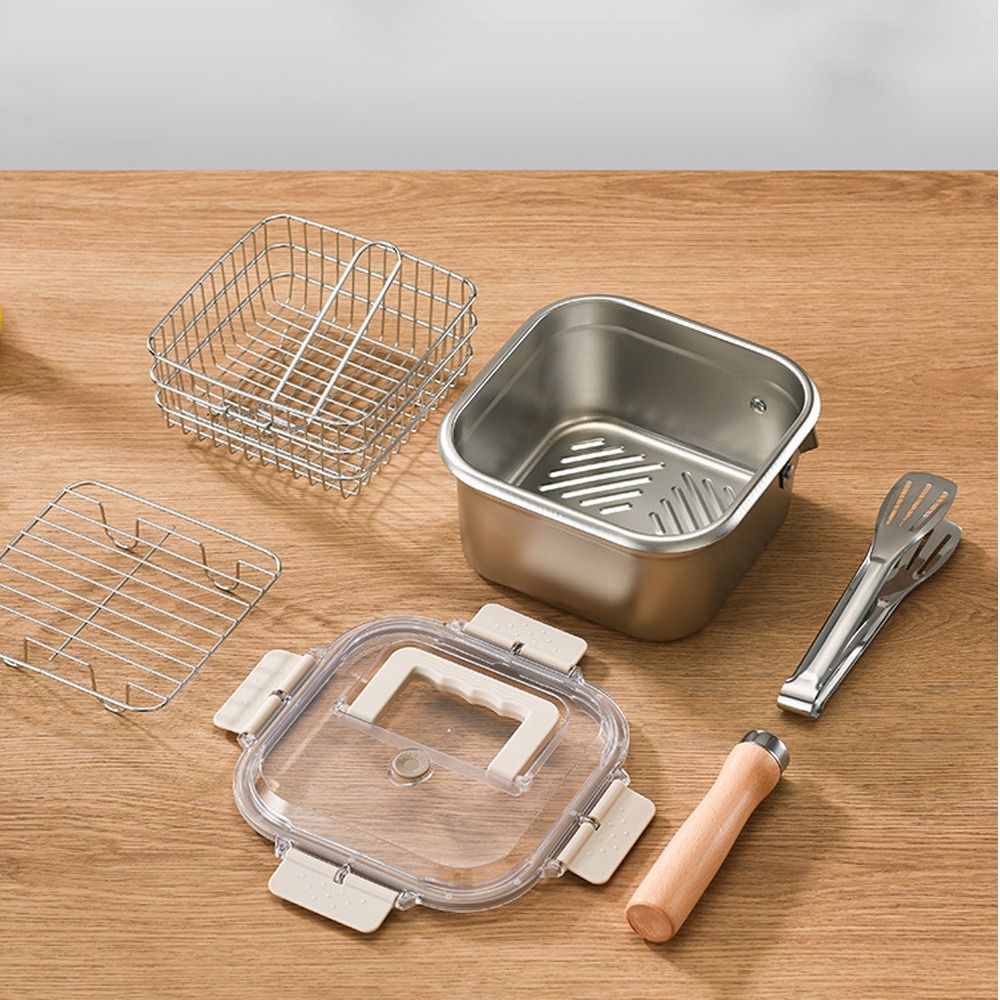 Portable Stainless Steel Fryin - Camping Cooking Frying Pan ulasan dan harga