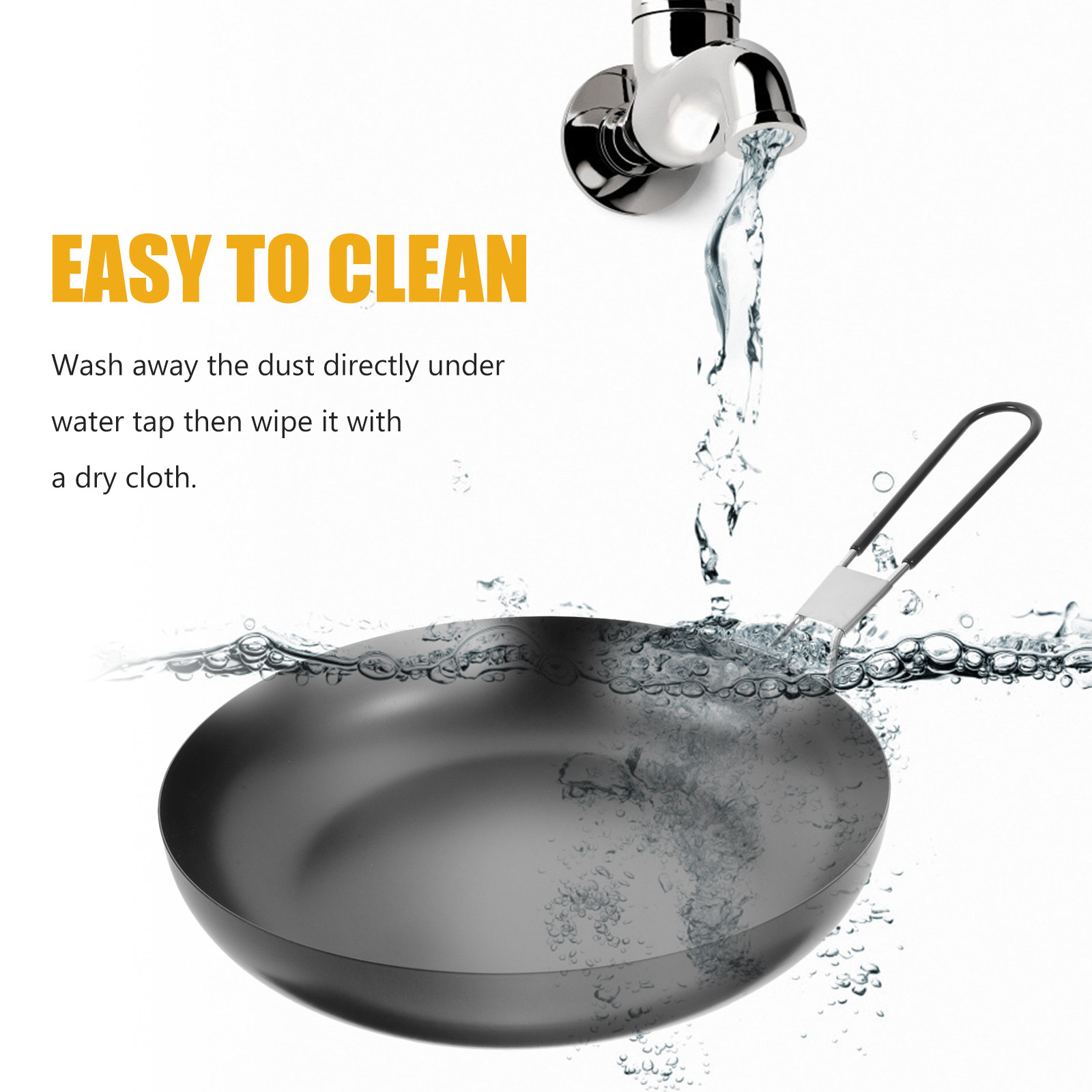 Iron Folding Non-Stick Frying  - Camping Cooking Frying Pan ulasan dan harga