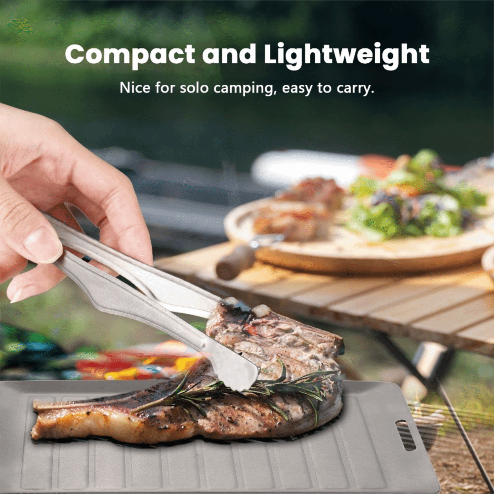 Durable Titanium Camping Grill - Camping Cooking Frying Pan ulasan dan harga