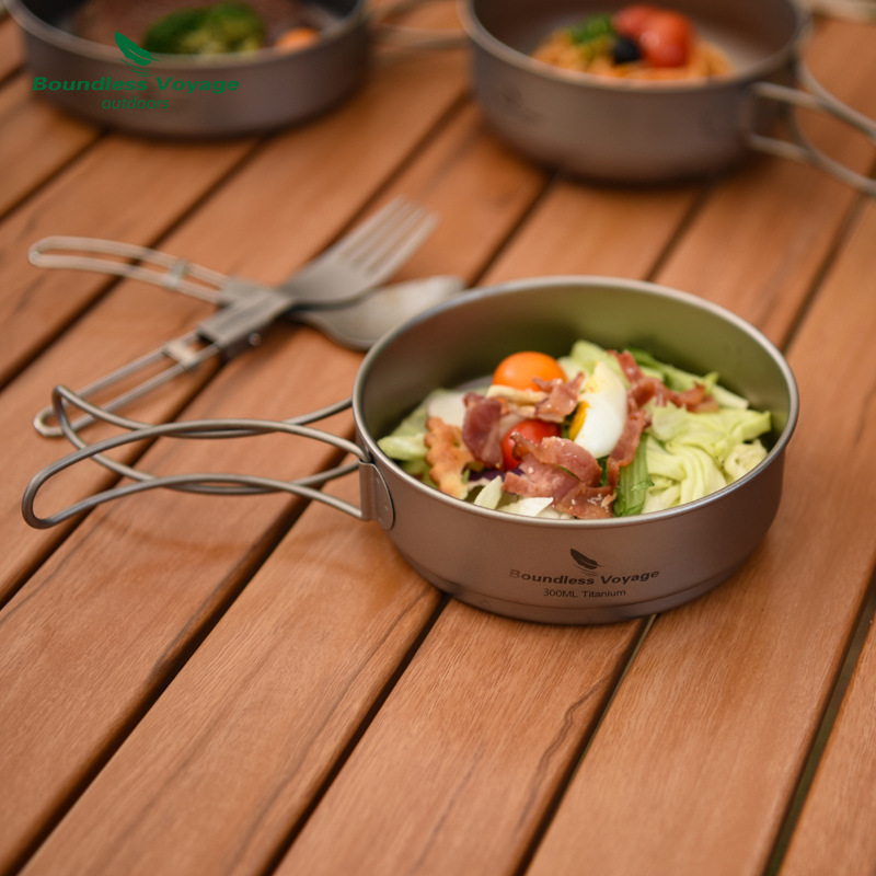 Pure Titanium Folding Handle P - Camping Cooking Frying Pan ulasan dan harga