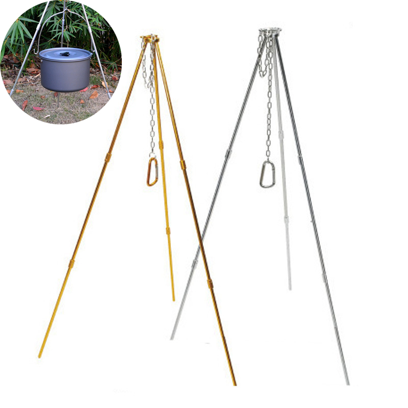 Outdoor Camping Tripod, Durabl - Camping Hanging Cooking Pot ulasan dan harga