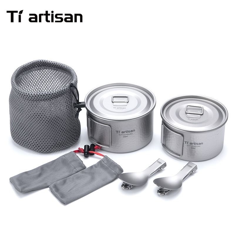 Tiartisan Titanium 4Pcs Cookwa - Camping No Cooking Meals ulasan dan harga
