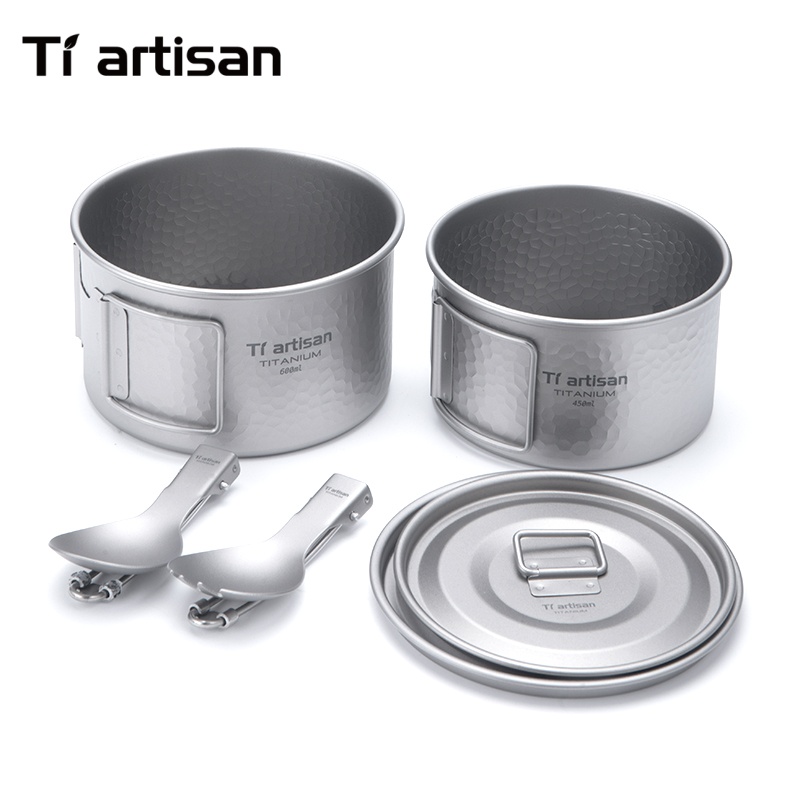 Tiartisan Titanium 4Pcs Cookwa - Camping No Cooking Meals ulasan dan harga