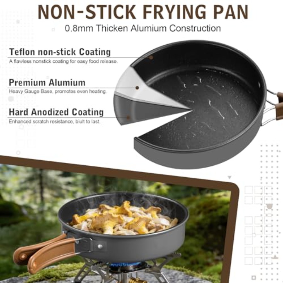 Camping cookware mess kit for  - Camping Cooking Fire ulasan dan harga