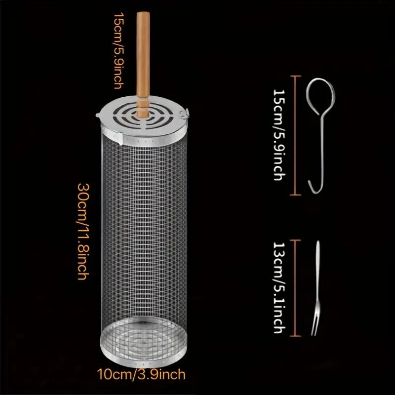 Stainless Steel BBQ Grill Bask - Camping Cooking Bbq ulasan dan harga