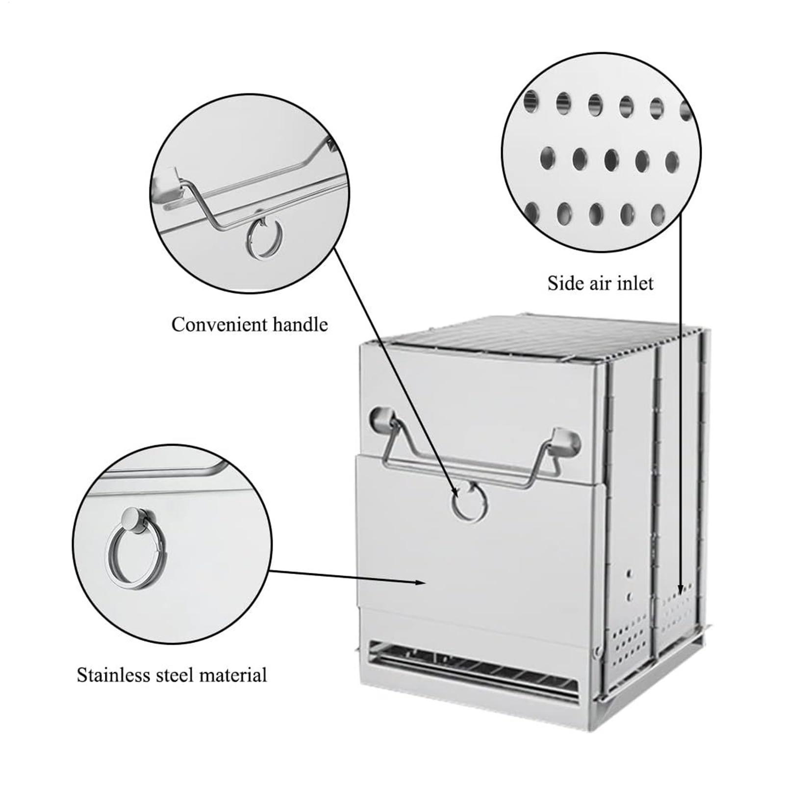 Portable Camping Stove Stainle - Camping No Cooking Meals ulasan dan harga
