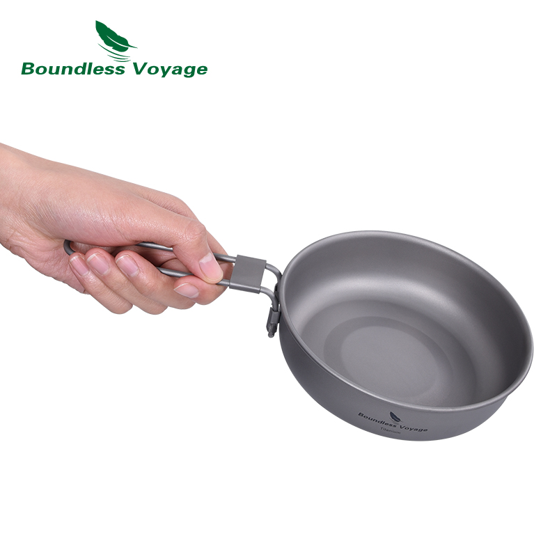 Boundless Voyage Ultra-light T - Camping Cooking Frying Pan ulasan dan harga