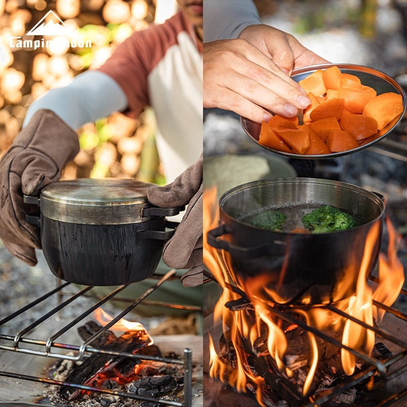 DO-25 thickened stainless stee - Camping Cooking Frying Pan ulasan dan harga