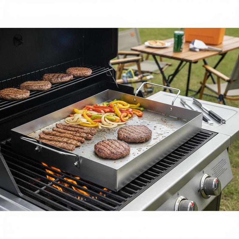 Free Shipping-Rectangular Flat - Camping Cooking Bbq ulasan dan harga