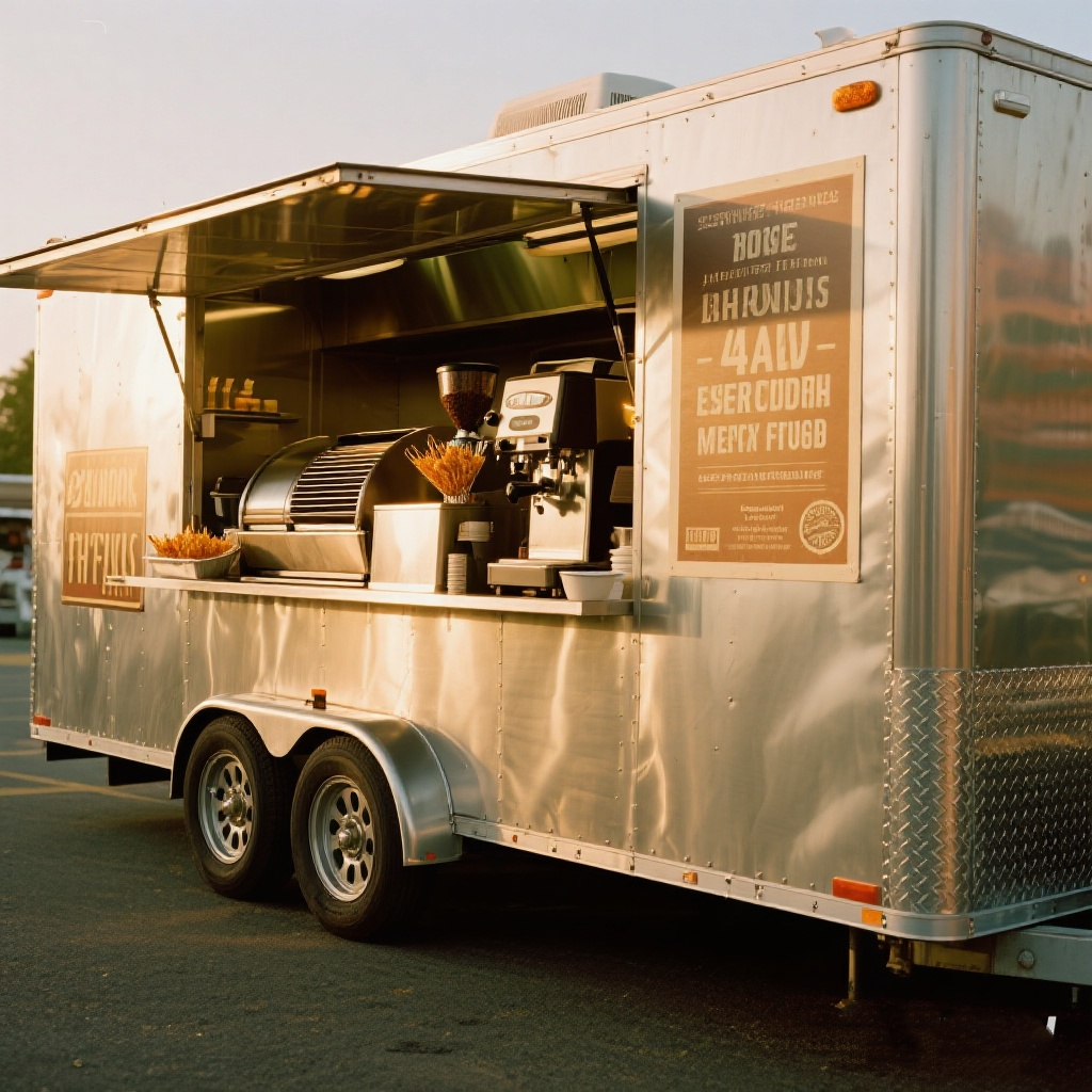 Mobile Food Trailer Fully Equi - Van Camping Cooking ulasan dan harga