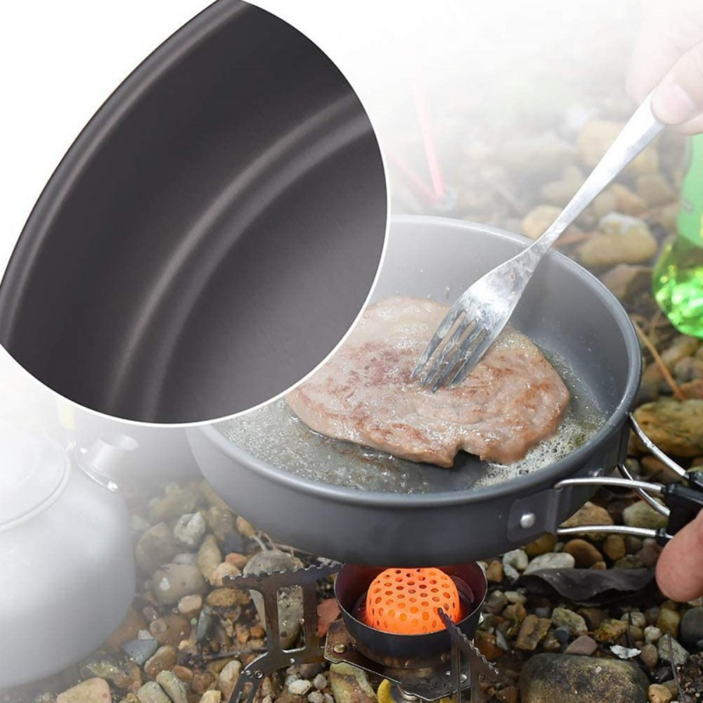 Outdoor large cooking set, 2-4 - Nesting Camping Cooking Set ulasan dan harga