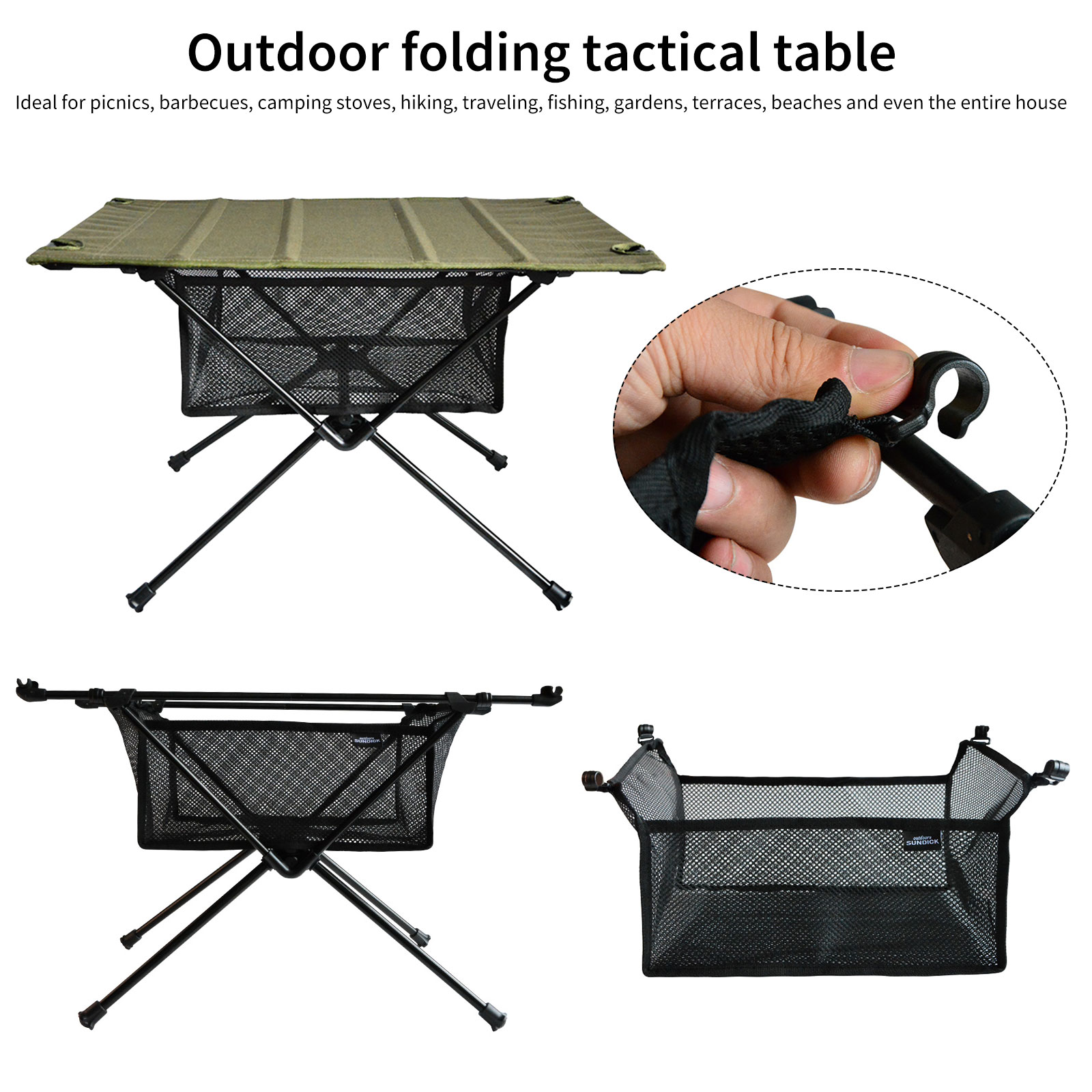 Mesh Basket Organizer Camping  - Camping Cooking Table Foldable ulasan dan harga