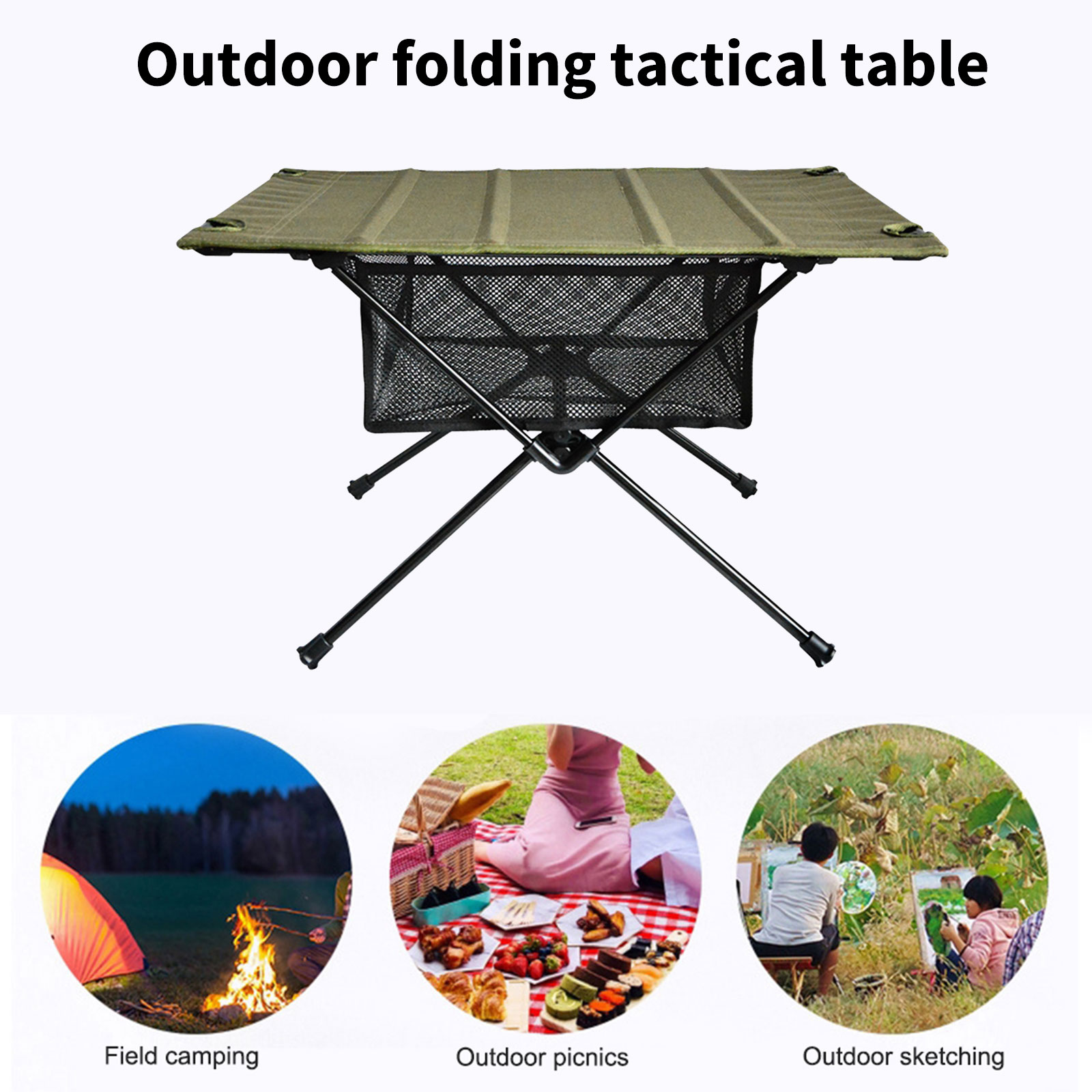 Mesh Basket Organizer Camping  - Camping Cooking Table Foldable ulasan dan harga