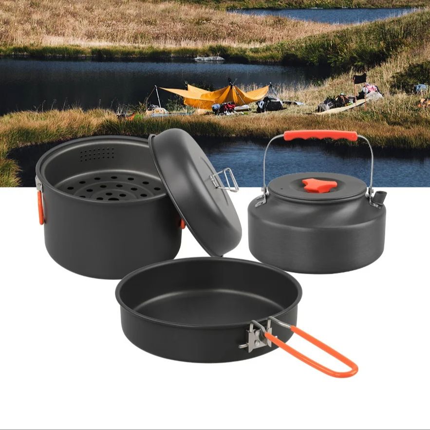 Outdoor Cookware Set Camping C - Camping Cooking Frying Pan ulasan dan harga