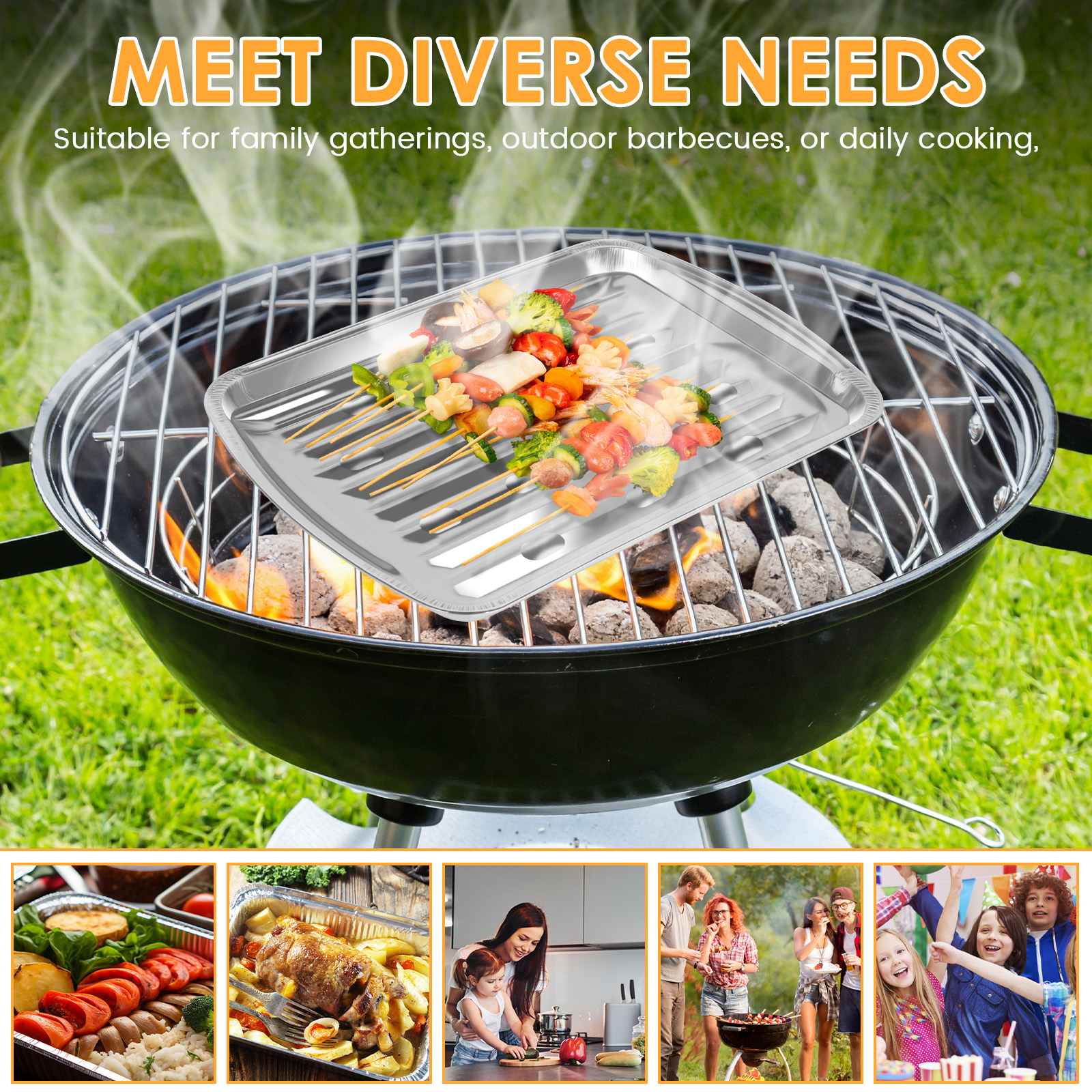 Aluminum Foil Trays Non-Stick  - Camping Cooking Bbq ulasan dan harga