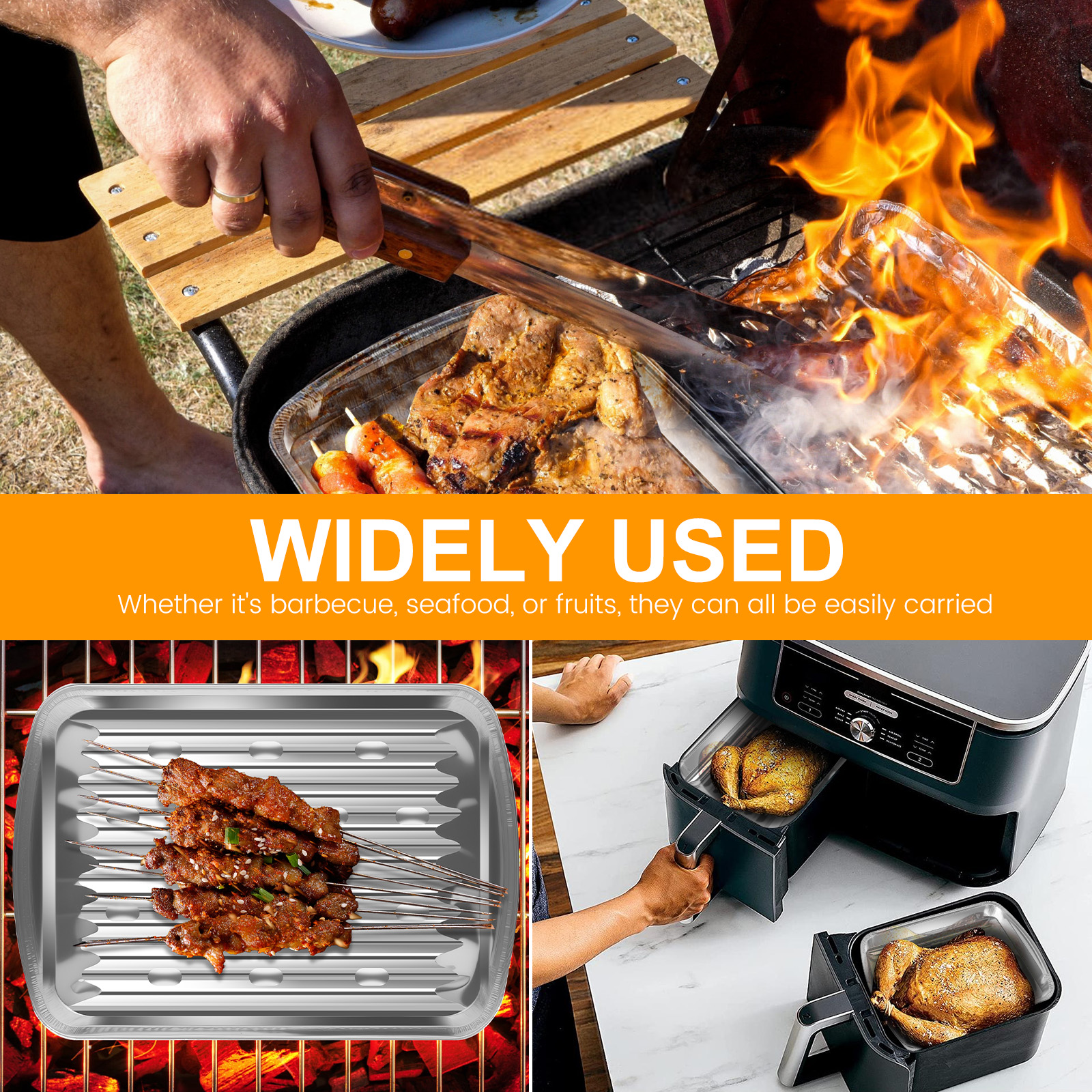 Aluminum Foil Trays Non-Stick  - Camping Cooking Bbq ulasan dan harga