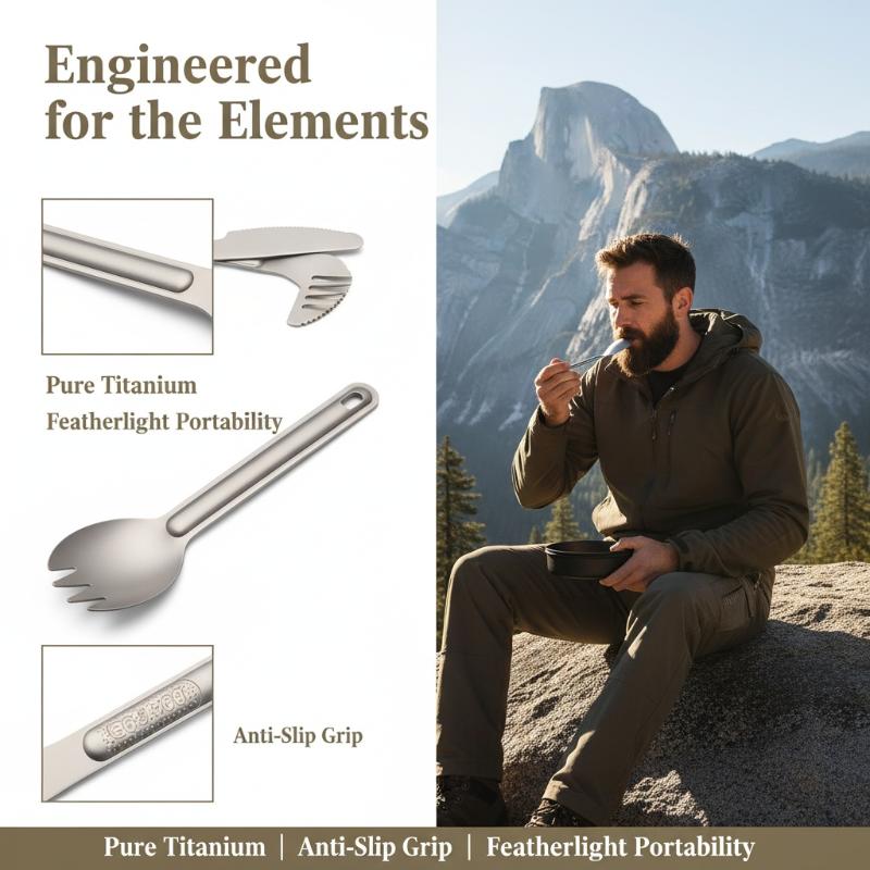 Portable Titanium Long Handle  - Camping Cooking Trangia ulasan dan harga