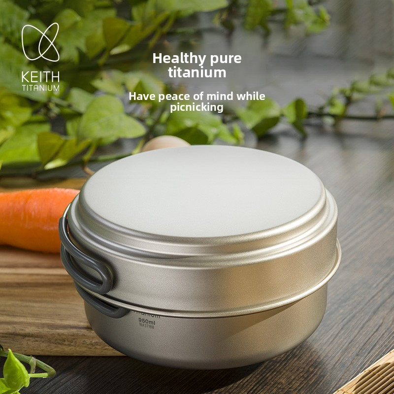 Keith Titanium Pot Set Outdoor - Nesting Camping Cooking Set ulasan dan harga
